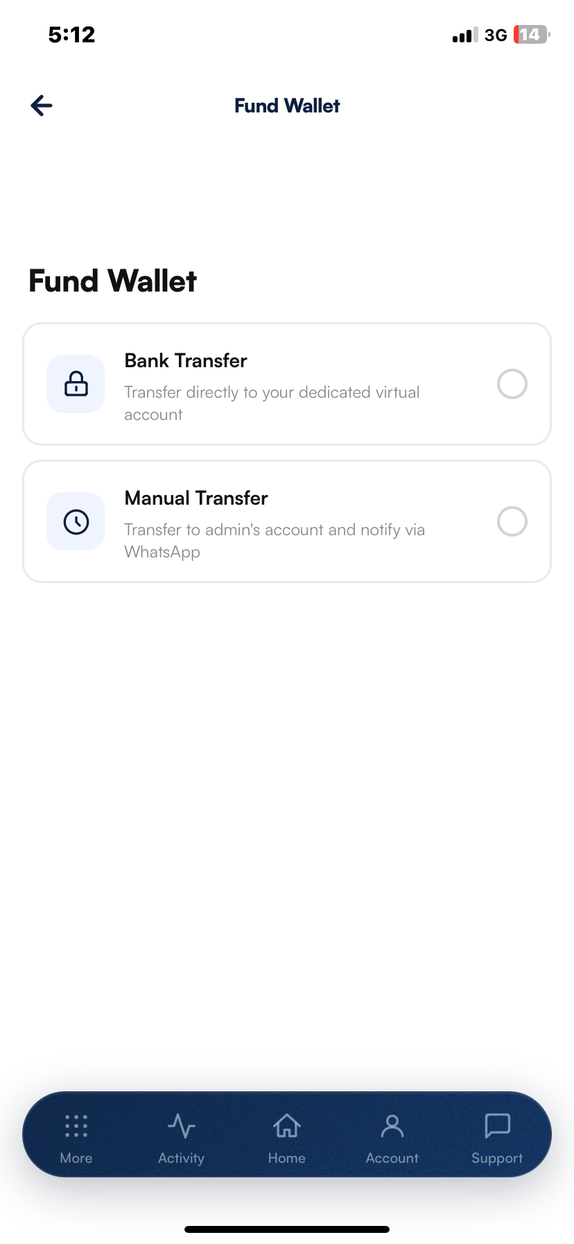 Fund wallet